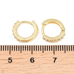 Латунные кубических серьги циркония обруч&nbsp;EJEW-A156-13A-G