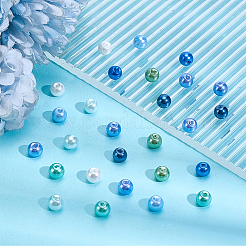 368 шт. 8-цветные стеклянные бусины-жемчужины с перламутровым покрытием HY-HY0001-08