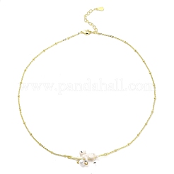 Латунные ожерелья для девочек&nbsp;NJEW-D068-01G