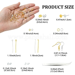 Наборы фурнитуры для сережек из смешанного материала золота и серебра DIY-YW0009-60