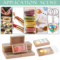 Складные ящики для бумаги с прозрачной пластиковой крышкой&nbsp;LS-CON-WH0095-68A-05