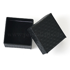Подарочные коробки для хранения колец из фактурного картона с ромбами&nbsp;CON-TAC0001-07C