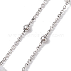 Цепочка из цветочных стеклянных бусин&nbsp;AJEW-JB01207-02