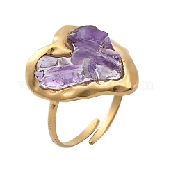 Перстни с натуральным аметистом в форме сердца STAS-Z112-10G-01