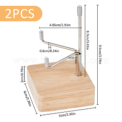 Квадратные деревянные мольберты из хрусталя с железным держателем ODIS-WH0038-28B-P