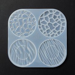 Плоские круглые силиконовые Молды для коврика с водяной рябью&nbsp;X-DIY-L065-03