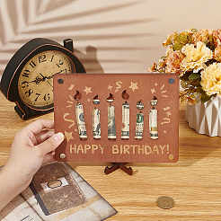 Деревянные подставки для денег с лазерной резкой AJEW-FG0004-22B