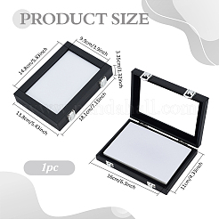 Витрины для ювелирных изделий из черной искусственной кожи CON-WH0085-134A