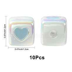 10 шт. непрозрачные акриловые эмалевые бусины&nbsp;ACRC-FS0001-02C