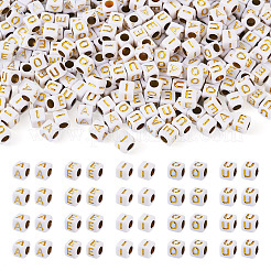 500шт 5 стиля покрытия акриловых бусин&nbsp;SACR-BY0001-03