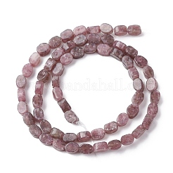 Натуральный лепидолит / пурпурный слюдяный камень бисер пряди&nbsp;G-H343-A01-01