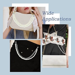 4 шт. 4 стиля цепочек из цинкового сплава и АБС-пластика с жемчугом&nbsp;FIND-CJ0004-48