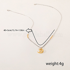 Элегантные ожерелья с подвесками в виде звезд и луны из латуни в стиле отпуска для женщин YN2670