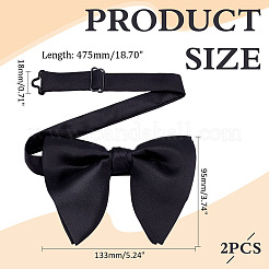 Регулируемые галстуки-бабочки из полиэстера для жениха&nbsp;AJEW-WH0248-768A