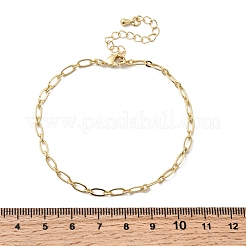 Латунный цепной браслет для женщин&nbsp;BJEW-A065-02G