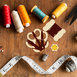 36 шт. 6 стильные бобины из древесной нити WOOD-FG0001-26