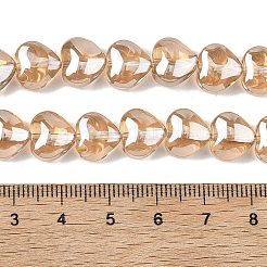 Гальванизированная нить из прозрачных стеклянных бусин&nbsp;EGLA-A045-01-PL01