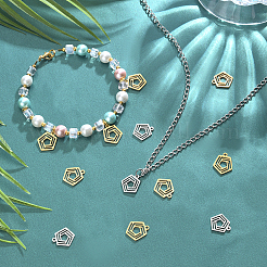 20 шт. 2 цвета 201 подвески из нержавеющей стали&nbsp;STAS-UN0031-02