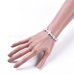 Дети растягивают браслеты BJEW-JB04571-01