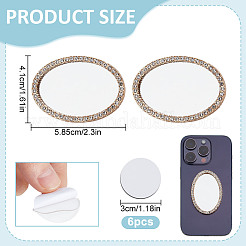 2 шт. Стразы из сплава и стеклянное зеркало для макияжа&nbsp;AJEW-DR0001-88F-G