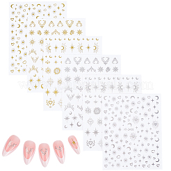 12шт 6 стиля наклейки для дизайна ногтей&nbsp;FIND-SP0004-60