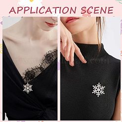 10 шт. 2 цвета хрустальные стразы рождественская снежинка брошь-булавка JEWB-GF0001-29