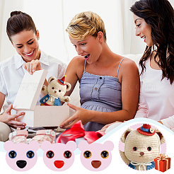 2 коробка 2 стильных пластиковых кукольных глаз и носа DOLL-GA0001-14