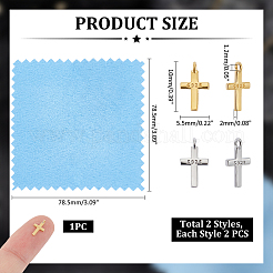 4 шт. 2-х цветные родиевые 925 подвески из стерлингового серебра STER-UN0001-11