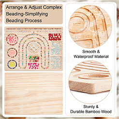 Деревянные бусины дизайнерские доски ODIS-WH0025-144C