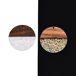 Подвески из эпоксидной смолы и орехового дерева RESI-T057-10E