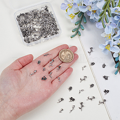 90 шт. 9 стиля кабошонов из розового сплава&nbsp;MRMJ-OC0004-06