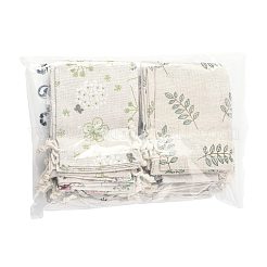 24 шт. 6 цвета поликоттон (полиэстер хлопок) упаковочные мешочки сумки с завязками ABAG-FS0001-12