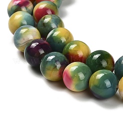 Окрашенные естественный агат бисер пряди G-G203-09D-10mm