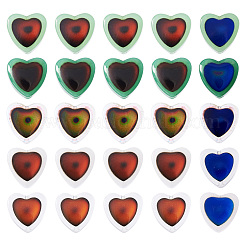 50шт 5 цвета двухцветные стеклянные бусины GLAA-TA0002-92