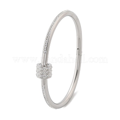 Браслеты из нержавеющей стали 304 со стразами для женщин&nbsp;BJEW-Z092-04P