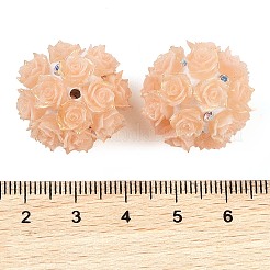 Акриловые светящиеся бусины ручной работы из полимерной глины со стразами CLAY-H003-07G