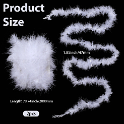 2 шт. боа из перьев индейки для танцев&nbsp;AJEW-GF0011-10