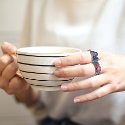 Кольцо с родиевым покрытием JR930A