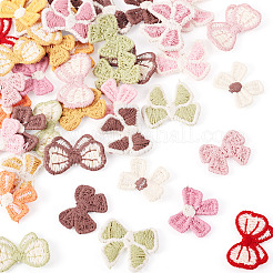 40 шт. 20-х цветные банты с компьютерной вышивкой на тканевой основе&nbsp;PATC-TA0001-26