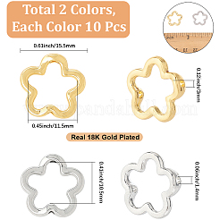 20шт. 2-цветная литая рамка для бусин&nbsp;FIND-SC0017-72