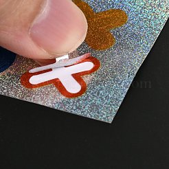 2шт водонепроницаемый ПВХ лазерный клей наклейки набор DIY-K032-55