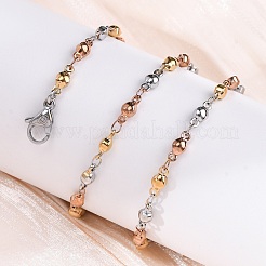 Одноцветные ожерелья из шариковых звеньев из нержавеющей стали 304&nbsp;NJEW-Q013-06