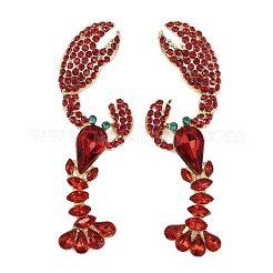 Серьги сплава горный хрусталь&nbsp;LS-EJEW-P317-02G