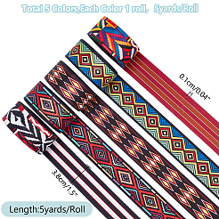 25 ярд двухсторонней полиэстеровой ленты с ромбовидным принтом в двух стилях OCOR-WR0001-19