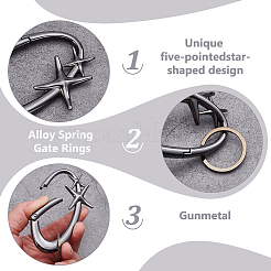 2 шт. Кольца пружинные затворные из сплава&nbsp;FIND-UN0010-10B