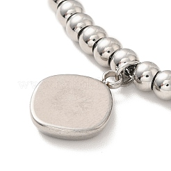 Браслет с подвесками в виде ромба из нержавеющей стали 304 с эмалью BJEW-B057-10P