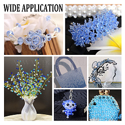 500шт 5 стиля гальванических стеклянных бусин EGLA-PH0001-40B