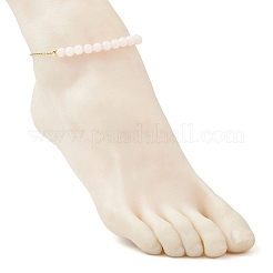 Круглые бусины из натурального розового кварца AJEW-AN00707-03