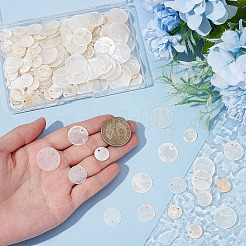 200 шт. 4 стиля подвески из натуральной ракушки капиз&nbsp;SSHEL-ME0001-07