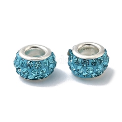 Горный хрусталь из полимерной глины европейские бусины с большим отверстием&nbsp;FPDL-R002-12